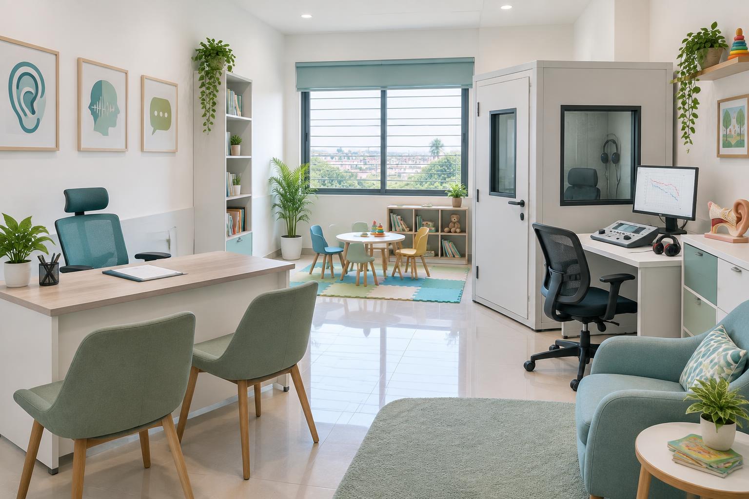 Welcoming consultation and hearing assessment space